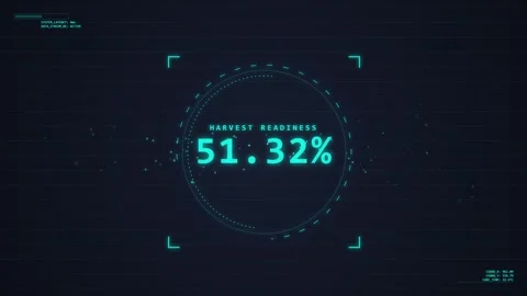 Digital HUD Interface 99.98% Progress Bar Loading Futuristic Technology Stock Footage 348415806