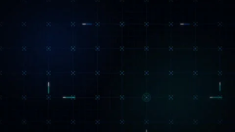 Digital hud interface background, with scanning radar, grid and data, point.. Stock Footage 337566606