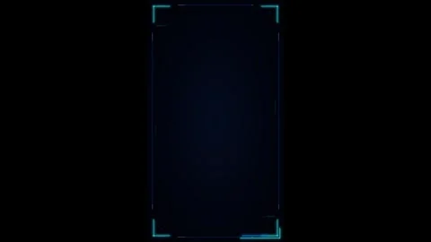 Digital hud interface frame with glowing blue cybernetic and tech overlay 動画素材 337560027