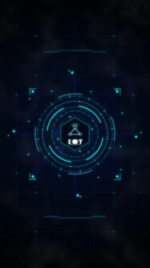 Digital hud interface with glowing circle scanning technology motion Stock Footage 348329926