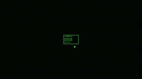 Digital HUD interface with green data elements on black background Stock Footage 347038501