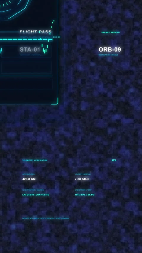Digital hud interface loop motion graphic with blue technology overlay Stock Footage 347562105
