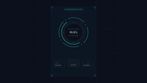 Digital hud interface motion graphic with futuristic data scanning, circle .. Stock Footage 348329785