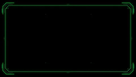 Digital hud interface overlay with green scanning frame for sci-fi ui Stock Footage 337564136