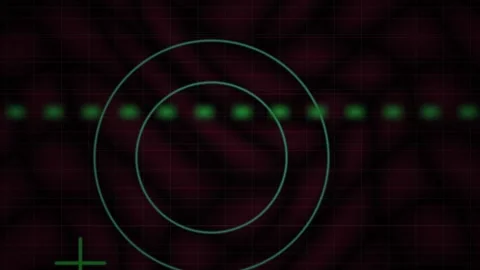 Digital HUD Interface with Scanning Reticle and Moving Data Stream. Stock Footage 341805200