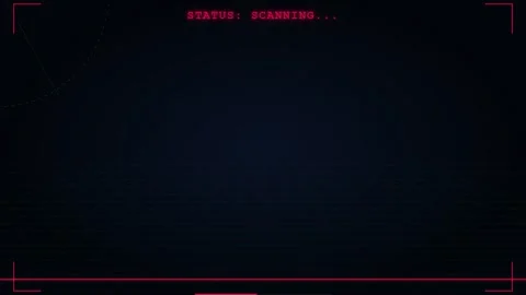 Digital HUD Interface Scanning to Secure Status Stock Footage 340880064