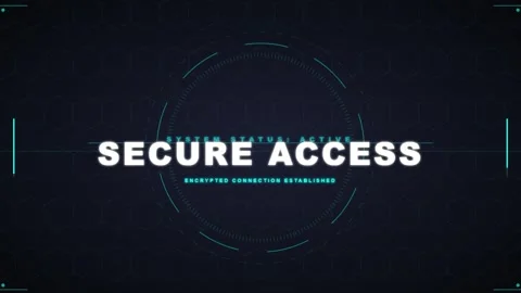 Digital HUD Interface Screen For Encrypted Secure Access System Illustration Stockbeeldmateriaal 333051818