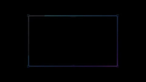 Digital hud loading frame with neon gradient border for tech interfaces and.. Stock Footage 344858126
