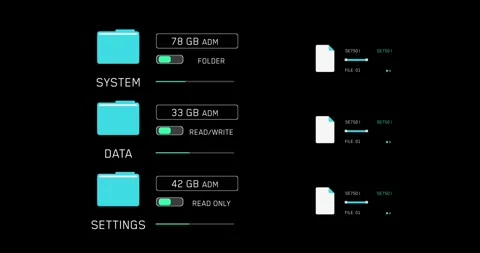 Digital HUD Overlay Stock Footage 337700492