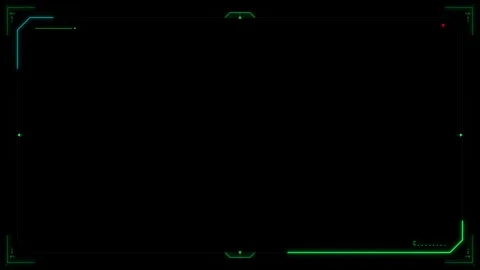 Digital hud overlay interface with green scanning frame and dynamic data he.. Stock Footage 337564152