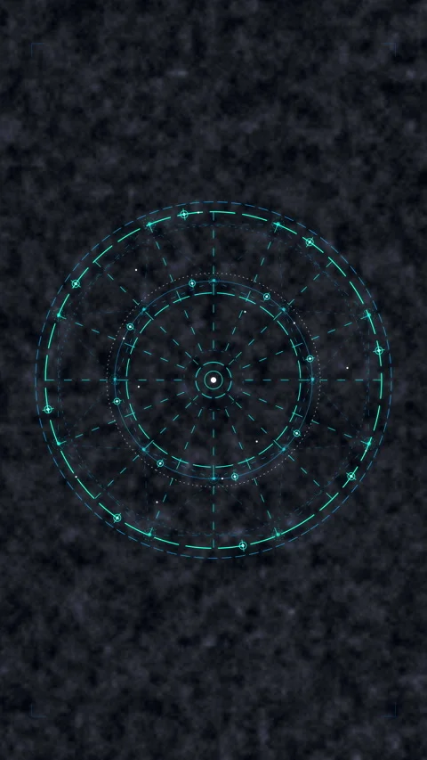 Digital hud radar element hud interface tech motion graphic Stock Footage 347562273