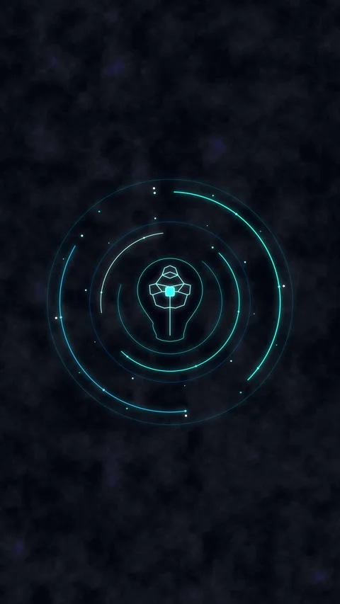 Digital hud ring pulse animation, futuristic interface data Stock Footage 348330094