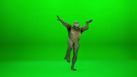 Digital Human Crocodile Grotesque Movement Stock Footage 320993837