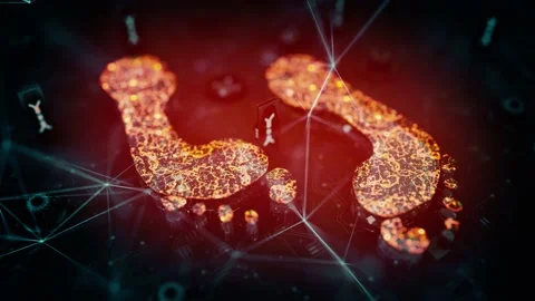 Digital Human Footprint representation of browsing history Stock Footage 145221388