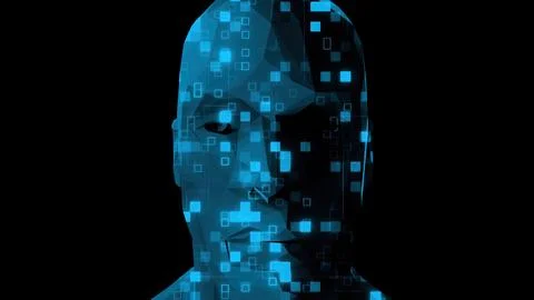 Digital human head 库存插图