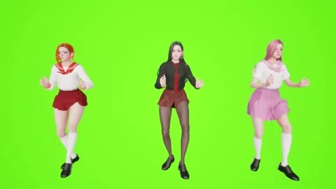 Digital Human K-pop Dance Movement Loop Stock Footage 319003726