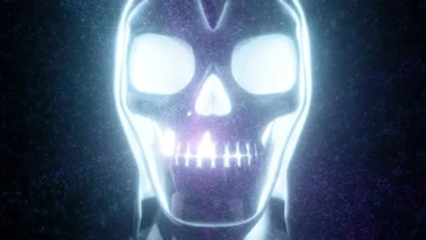 Digital Human Skull Scanning 4k Video stock 148036519