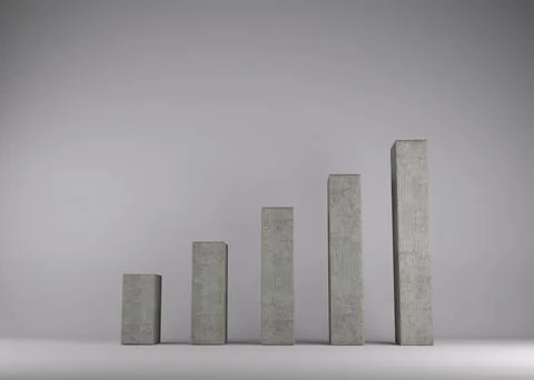 Digital iamge of bar graph Stock Illustration