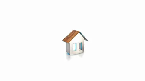 Digital icon representing a simple house or home Stock Footage 322159502