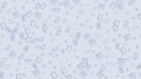 Digital icons abstract pattern seamless loop modern technology business conce Stock Footage 342474384