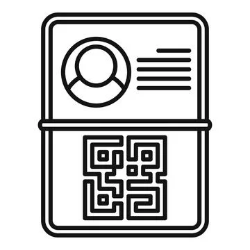 Digital id card with qr code offering secure identification 스톡 일러스트