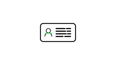 Digital id card scanner with user verified animation Stock Footage 345111589