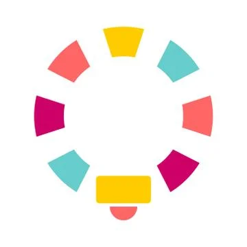 Digital idea creative logo with negative space bulb Stock Illustration