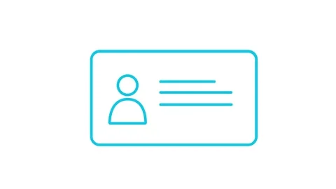 Digital identification card, blue outline, personal data, security, and access Stock Footage 335274866