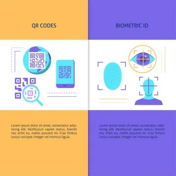 Digital identification concept banners template Stock-Illustration