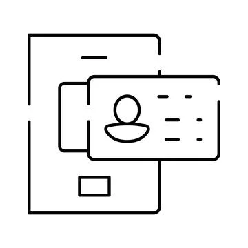 Digital identity card on smartphone mobile verification Stock Illustration