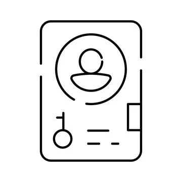 Digital identity card user profile access security Stock Illustration