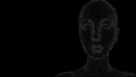 Digital Identity Concept With Binary Code Face. 動画素材 311123797