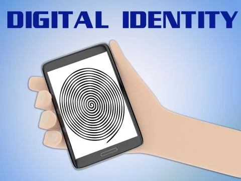 DIGITAL IDENTITY concept Stock Illustration