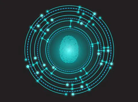 Digital Identity Nexus Stock Illustration