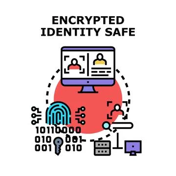 Digital identity protection and secure online access concept Stock Illustration