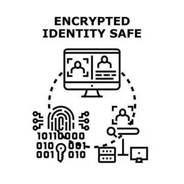 Digital identity protection and secure online access concept Stock Illustration
