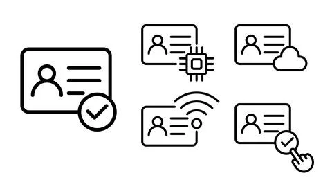 Digital Identity Solutions for Secure Authentication and Data Management Stock Illustration