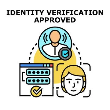 Digital identity verification approved, secure access concept Stock Illustration