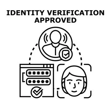 Digital identity verification approved, secure access concept Stock Illustration