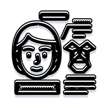 Digital identity verification biometrics scanning technology illustration Stock Illustration
