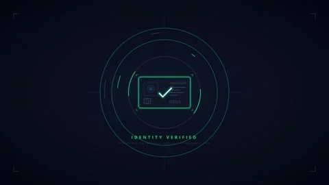 Digital identity verification hud interface: secure biometric access and au.. Stock Footage 337560039