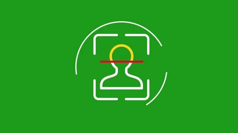 Digital Identity Verification KYC Scan on Green Screen Animation (Chroma Key) 4K Vidéo 333814102