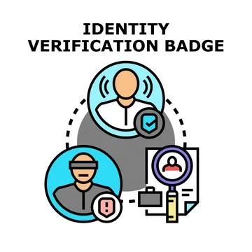Digital identity verification security system protecting personal data Stock Illustration