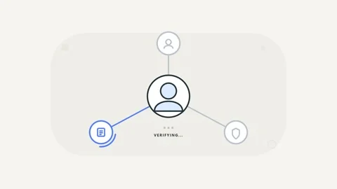 Digital Identity Verification Workflow Processing Animation Stock Footage 347194331