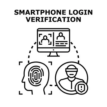 Digital identity verifying for secure online login access Stock Illustration