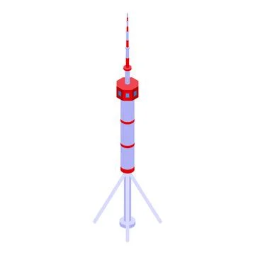 Digital illustration of a 3d isometric view of a modern radio communication Illustrazione stock