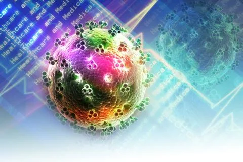 Digital illustration of 3d virus Stock Illustration