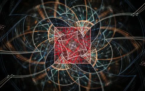 Digital illustration abstract image generated fractal background image wallpa Stock Illustration