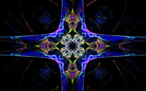 Digital illustration abstract image generated fractal background image wallpa Stock Illustration