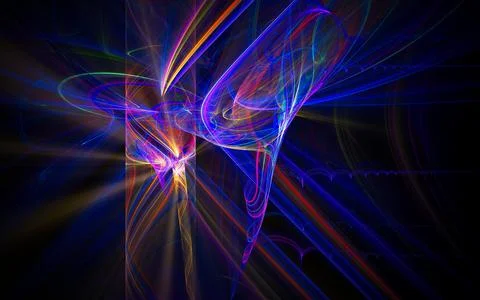 Digital illustration abstract image generated fractal background image wallpa Stock Illustration